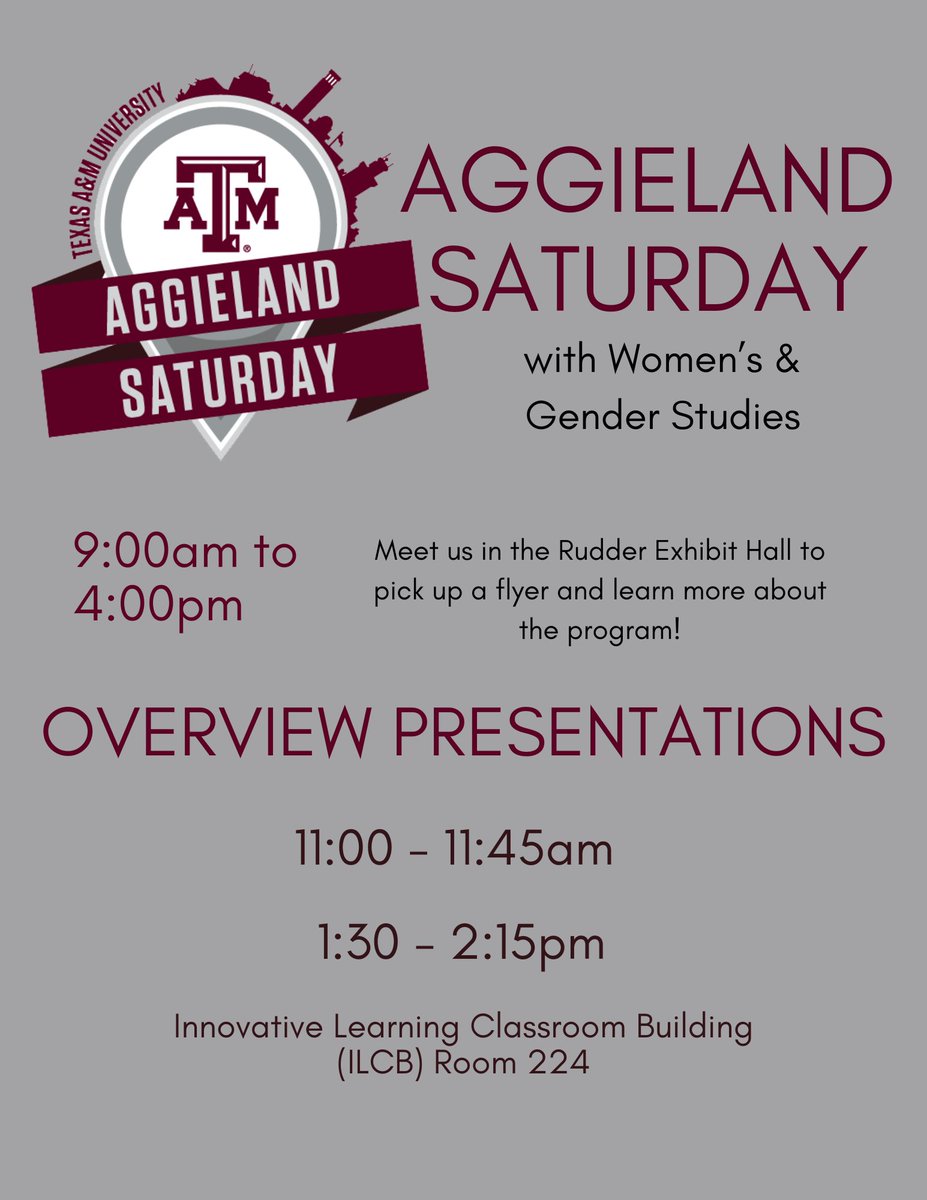 Current &amp; Prospective Students: We can't wait to see you tomorrow at Aggieland Saturday!