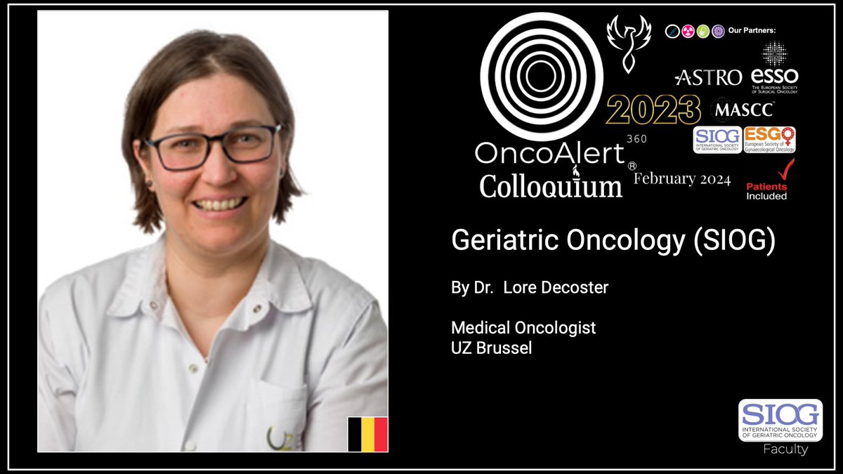 DAY5⃣of #OncoAlertColloquium 🚨 Gynaecological Cancers & Geriatric Oncology LINK youtube.com/watch?v=oBjoF3… Presenting: @Decoster_Lore in the @SIOGorg Session @NicoloBizzarri @CoquardRay @AinhoaMada @AndreFernandes2 @annafagottimd @agz_eriksson @artemstepanyan @AgRychlik