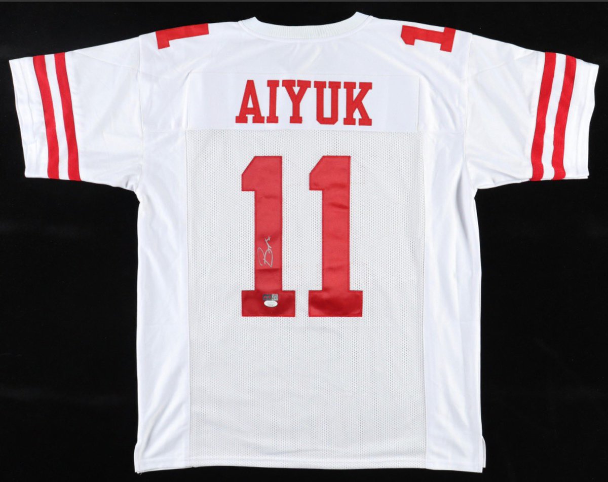 FREE signed Brandon Aiyuk jersey giveaway!

To enter the giveaway:
- Follow <a href="/sportslarryk/">Larry Krueger</a> , follow <a href="/PristineAuction/">Pristine Auction</a> and retweet this post.
- Register for a free account at pristineauction.com and use code “KRUEG”

Winner announced Monday after superbowl!