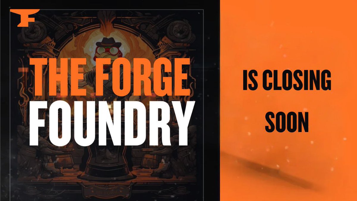 🚨 Last call to secure 25% APY at The Forge Foundry! 🚨

Doors are closing on pre-platform exposure to RWAs ON MONDAY! 

Next opportunity will be once our DeFi platform is fully built and functional!

Purchase bonds with:
$ETH
$USDC
$PIXL --50%+ sold out
$FRG -- SOLD OUT
