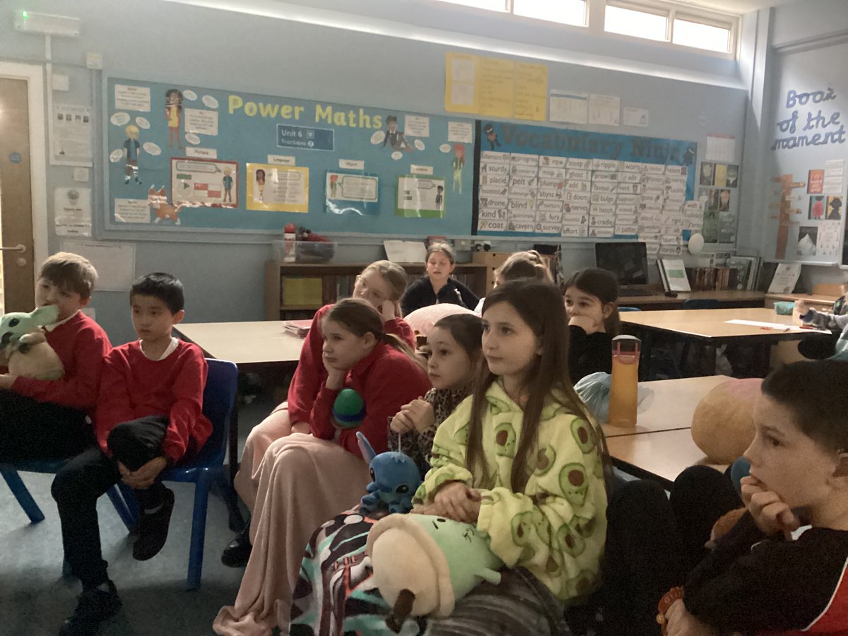 MrsCobley11's tweet photo. We’ve enjoyed watching Wonka today as our reading reward. We had some very good singers and dancers when the Oompa Loompa song came on. @RedscopeSchool https://t.co/L5aAP2M6Tb