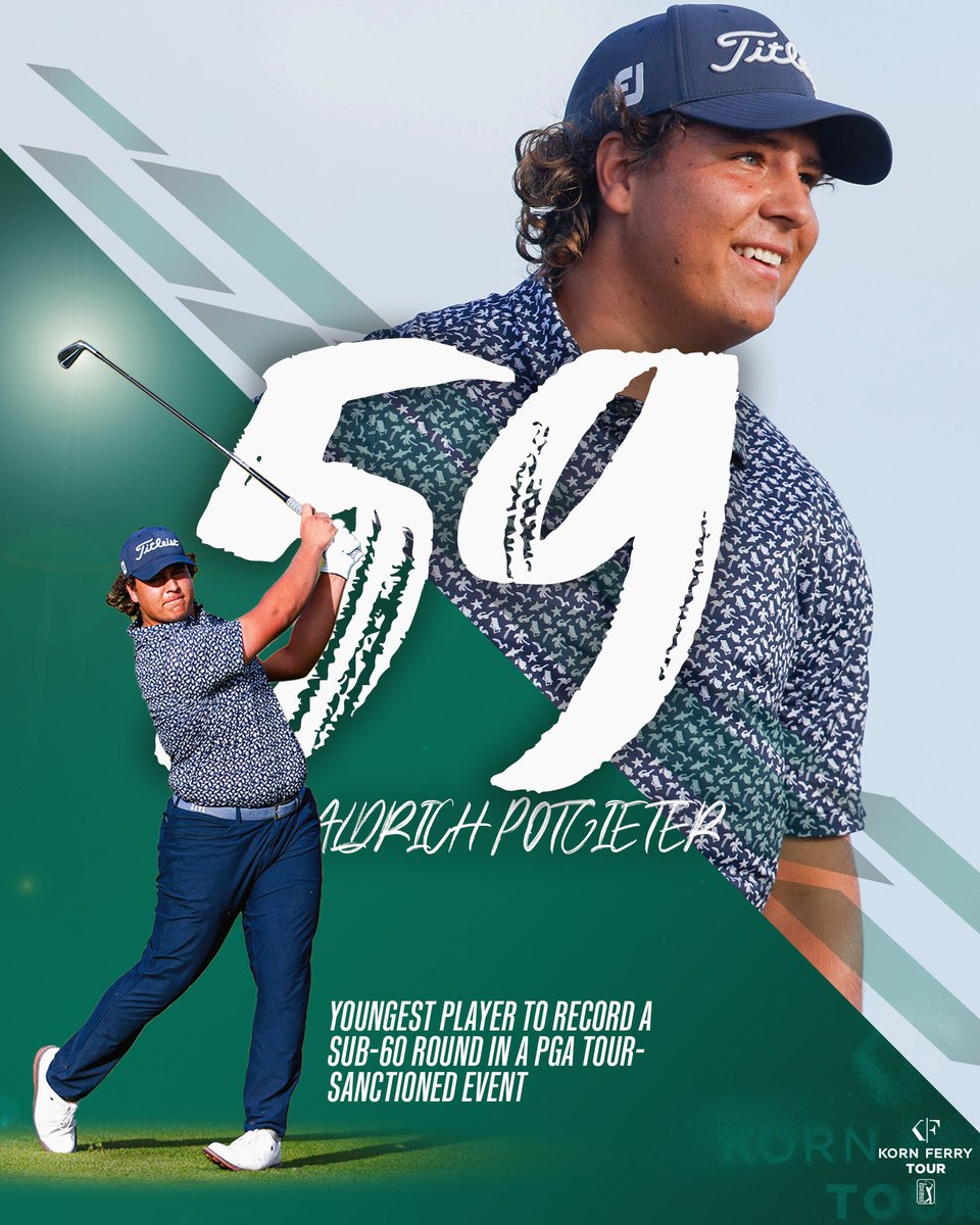 A round to remember for the 19-year-old! 👏 @AldrichPotgiet3 becomes the youngest player to record a 59 in a PGA TOUR-sanctioned event.