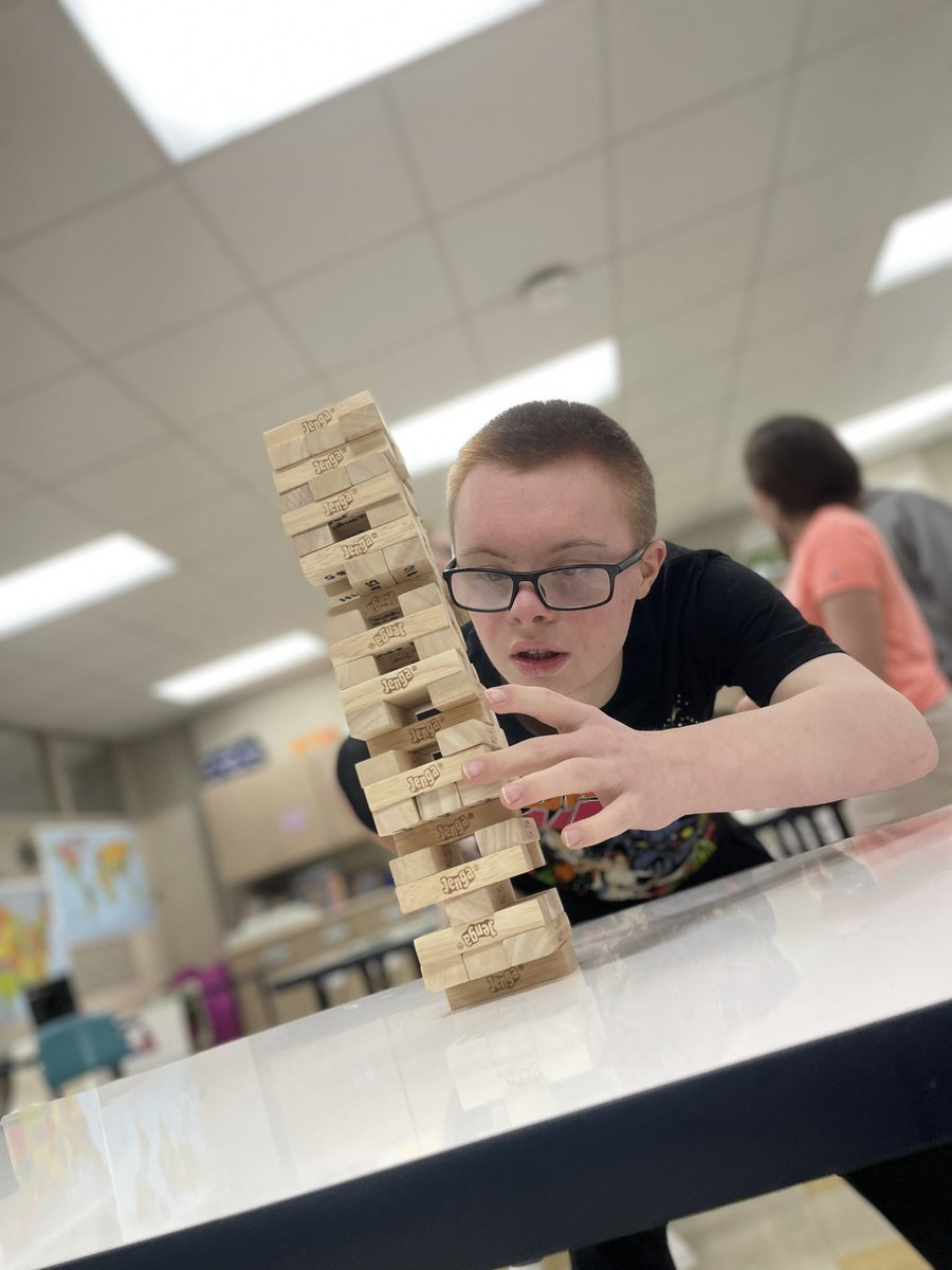 Practicing math vocab &amp; money skills through some Jenga! Mrs. F had words like income, expense, owe, &amp; pay written on the pieces—along with prices 🤗 We had a blast! Paige, the queen of math games, won with $180 at the end 👸🤑

#SuperPanthers 

<a href="/maumee_schools/">Maumee City Schools</a> <a href="/mrs_cori_wagner/">Ⓒⓞⓡⓘ Ⓦⓐⓖⓝⓔⓡ</a>