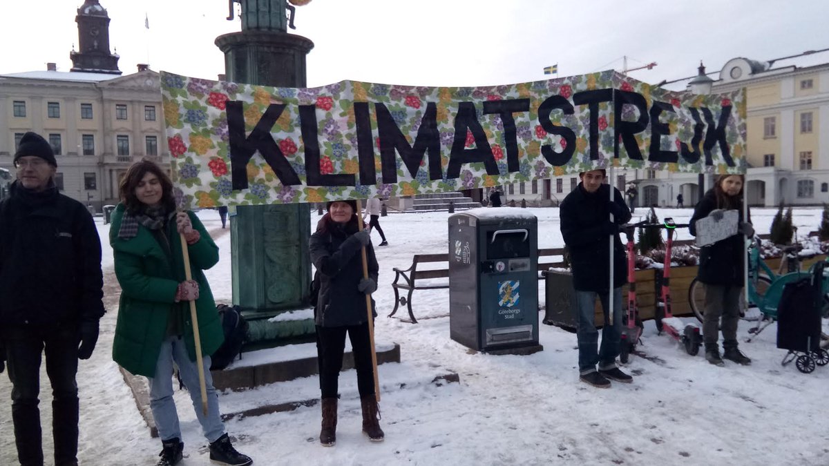 #FridaysForFuture i Göteborg på Gustaf Adolfs torg 9 februari. @FFF_goteborg