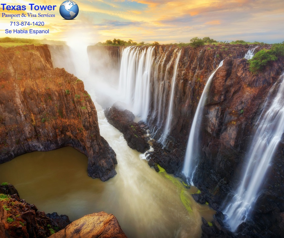 Zambia awaits with its stunning natural wonders! Witness the majestic Victoria Falls, explore the wilds of South Luangwa National Park, and marvel at the Zambezi River. #zambiatravel #zambiatourism #Zambia #HoustonPassportServices