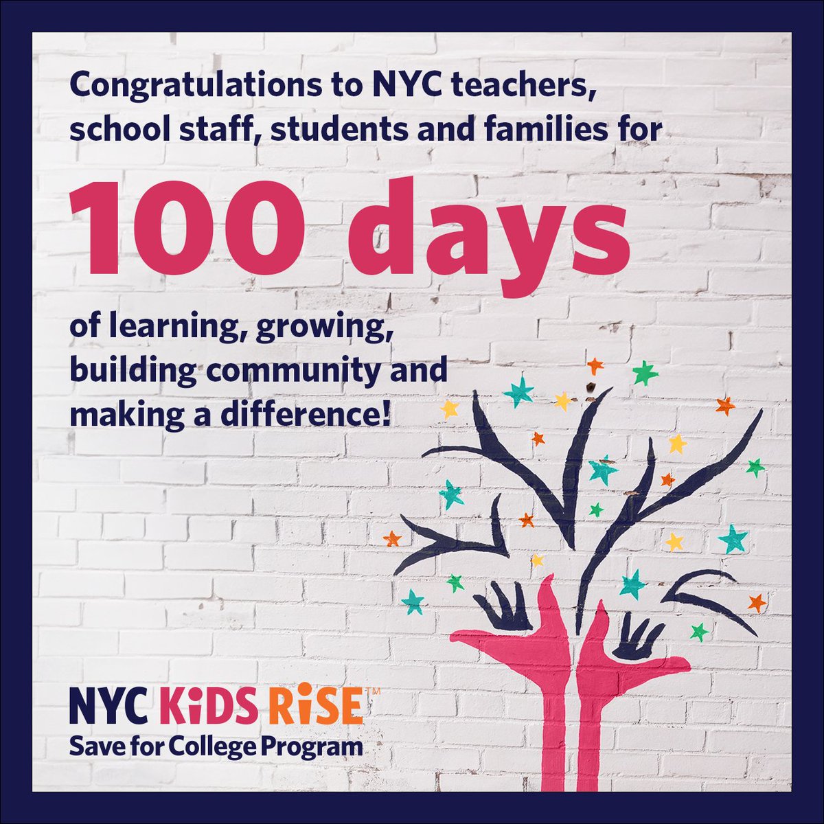 Congratulations to @nycschools teachers, school staff, students and families on 100 days of learning, growing, building community and making a difference! 🎊#100daysofschool