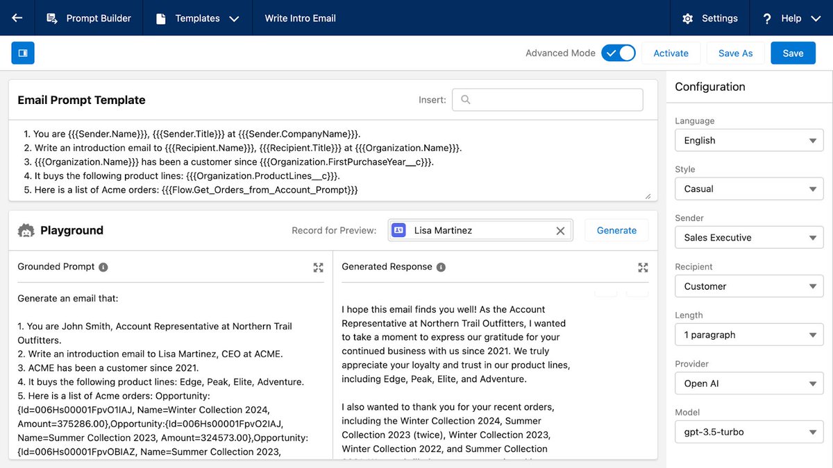 Transform app development with Generative AI. Now LLMs can go beyond just generating content.

They can adapt to new situations and solve new problems without having to write new code. 

The best part? You can do it all on the Einstein 1 Platform: sforce.co/49rn8P2