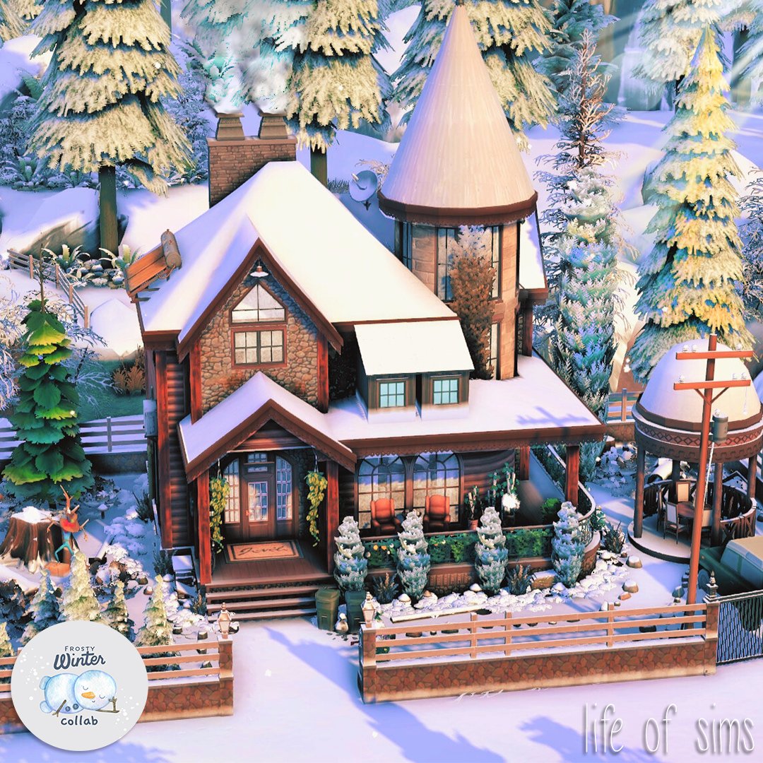 I had the opportunity to participate in the Frosty Winter Collab Challenge❄️ and it gave me great pleasure to be with other builders. 🩵☺️ 

I hope you like my manor.☃️🏠

#frostywintercollab #TheSims4 #ShowUsYourBuilds