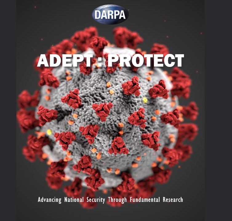 3🧵Now, Moderna was a new startup that prior to C19 hadn't brought a vaccine to market, they did however in 2013 joined DARPA for a $25M dollar project called ADEPT-PROTECT, whose stated goal is: Rapid development & deployment of medical countermeasures (MCMs) based on the…