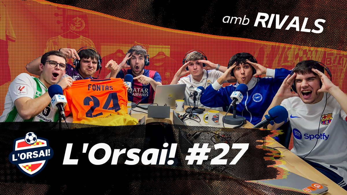 Orsaipodcast's tweet photo. 👑No parem, programa 27 publicat

🎩Moltes gràcies a @adolfo_sedano i @oriolcorraal de @Rivals_Radio per aguantar els nostres crits

🔎Ja ho podeu veure i escoltar a Youtube i Spotify!

https://t.co/U5HasgWE6R https://t.co/YUb17YGp0o