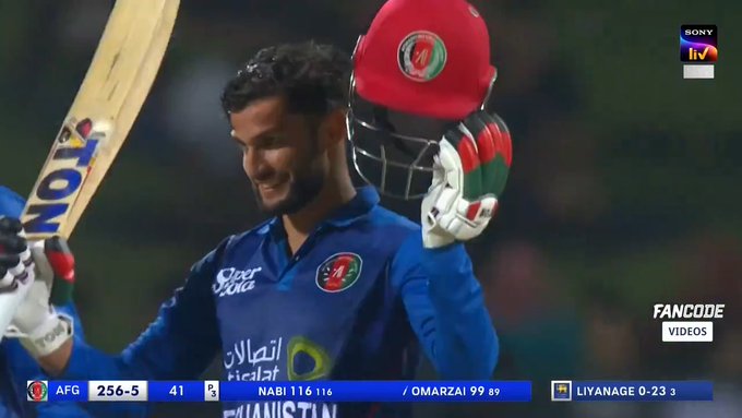 Maiden ODI century for Omarzai 👏 📹 Credits: Twitter/FanCode