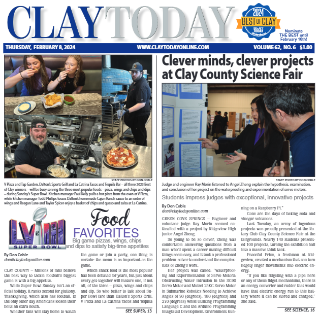 What happened this week? 

Students shared brilliant science fair projects, Police and Fire unions won pay increases in Orange Park, "God's Trombones" kicked off Black History Month, and all 94 dogs surrendered from a Middleburg homeowner were adopted or transported to a shelter!