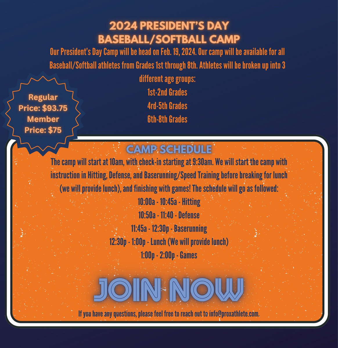 We are excited to announce the open registration of our 2024 President's Day Baseball/Softball Camp! Swipe right to check out what we have in store for our ATHLETES. SIGN UP TODAY! Baseball Camp Link: app.upperhand.io/customers/1170… Softball Camp Link: app.upperhand.io/customers/1170…