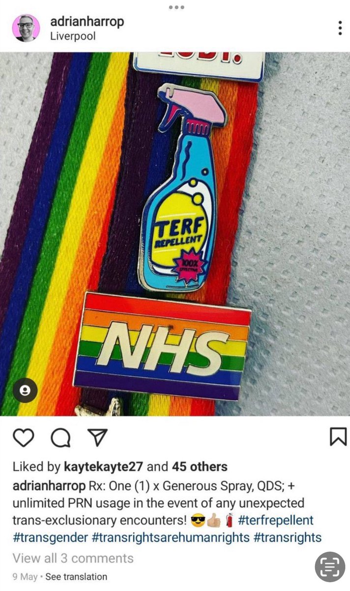 coccinellanovem's tweet photo. Have you kept up with the recent spate of Tribunal results for people sacked or harassed for their gender critical / sex realist views @CV_UHB ?
Does your employee Dr Aidrian #Harrop still wear his “TERF repellent” badge to work?
@Eluned_Morgan @Addysg_Cymraeg @vaughangething https://t.co/VRmeTj362o