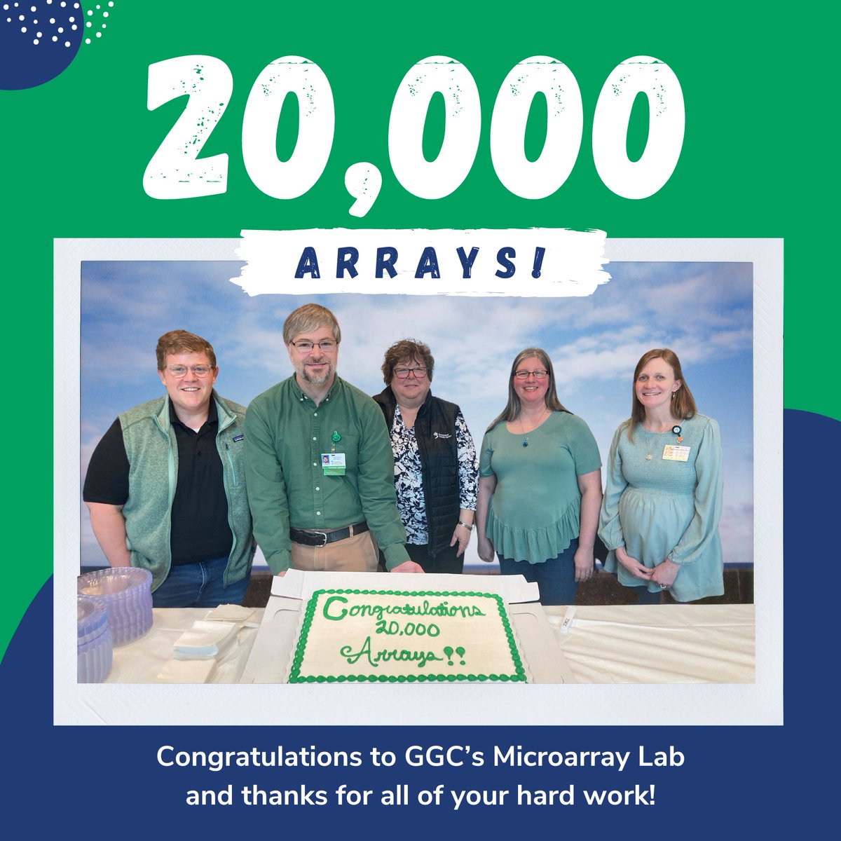 GreenwoodGenCtr's tweet image. Congratulations to GGC's Microarray Lab who just completed their 20,000th array test providing answers to families when they need it most! #microarray #milestones #MatchedButNotOnPurpose