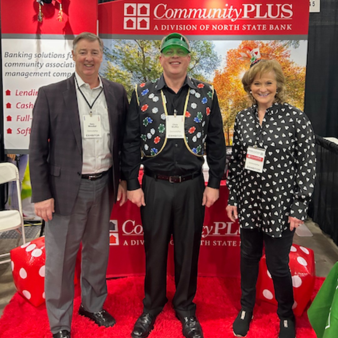 NorthStateBank's tweet image. What are the odds that our CommunityPLUS team has one of the most fun booths at the SC CAI Expo . . . pretty darn good! Thanks to SC CAI for another great event!  #SCCAIExpo #BusinessExpo #CommunityAssociation #NorthStateBank #CommunityPLUS