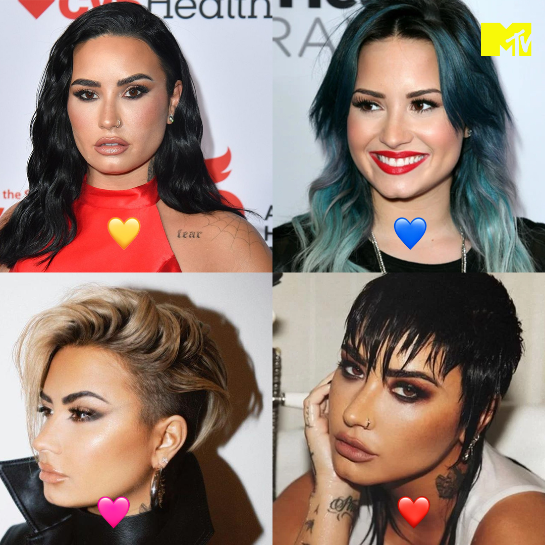 MTVBrasil's tweet photo. Nossa princess do rock @ddlovato teve tantas fases, né? A gente ama todas! Qual seu fav? 👇😍
#MTVMúsica #DemiLovato https://t.co/9yFhLND6tj