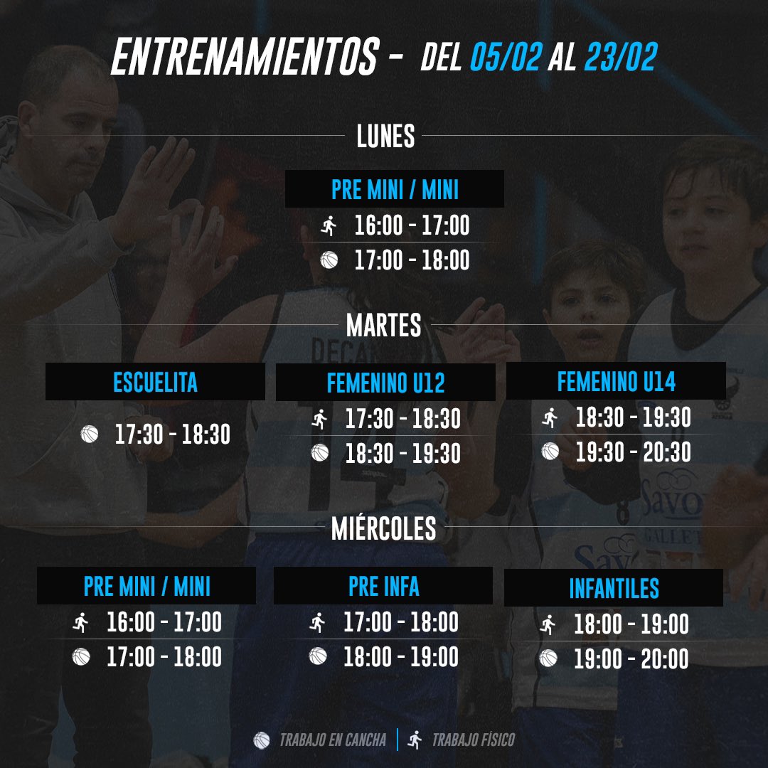 clubaatenas's tweet photo. 📣 LLAMADO ASPIRANTES DE FORMATIVAS: BASKET MASCULINO Y FEMENINO 🏀💙

Si naciste entre 2010 y 2015, podés ser parte de las formativas de Atenas

Te dejamos el calendario de entrenamientos durante Febrero 🗓️ 

Tenemos cupos abiertos para todas las categorías ⛹🏻‍♂️

➡️ Sigue https://t.co/9BPSitCk2E