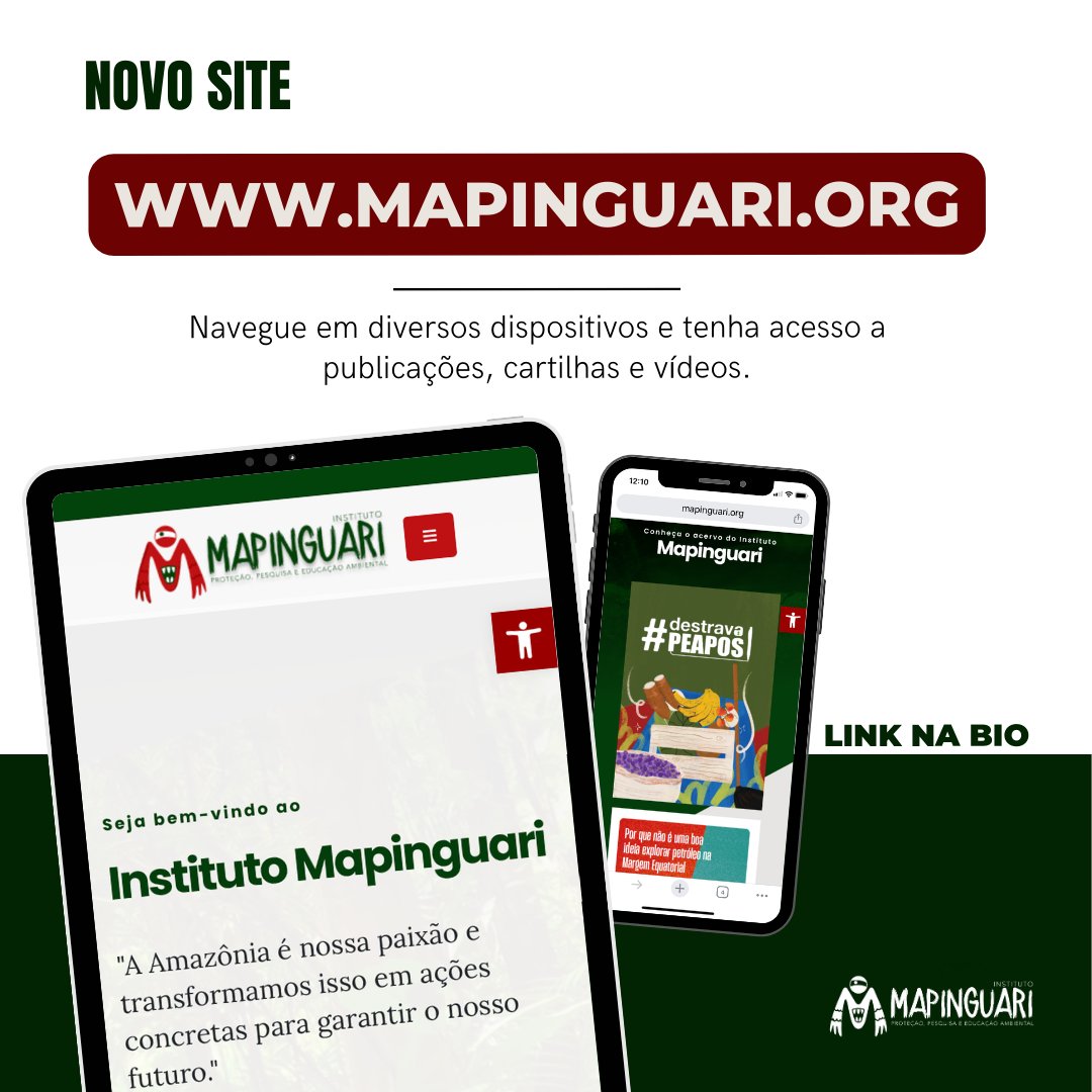 Nosso novo site está no ar! 🌐✨

Explore nossa trajetória, projetos, iniciativas e campanhas transformadoras. Tenha acesso aos nossos materiais com muito mais interatividade e navegabilidade.🖱️

Venha conhecer! Acesse: mapinguari.org