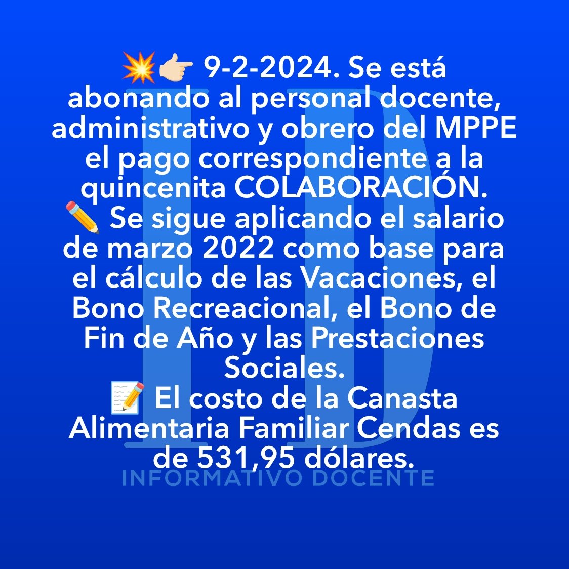 El mes de febrero se hizo la última entrega el pago correspondiente a la quincena. Foto: X El mes de febrero se hizo la última entrega el pago correspondiente a la quincena. Foto: X