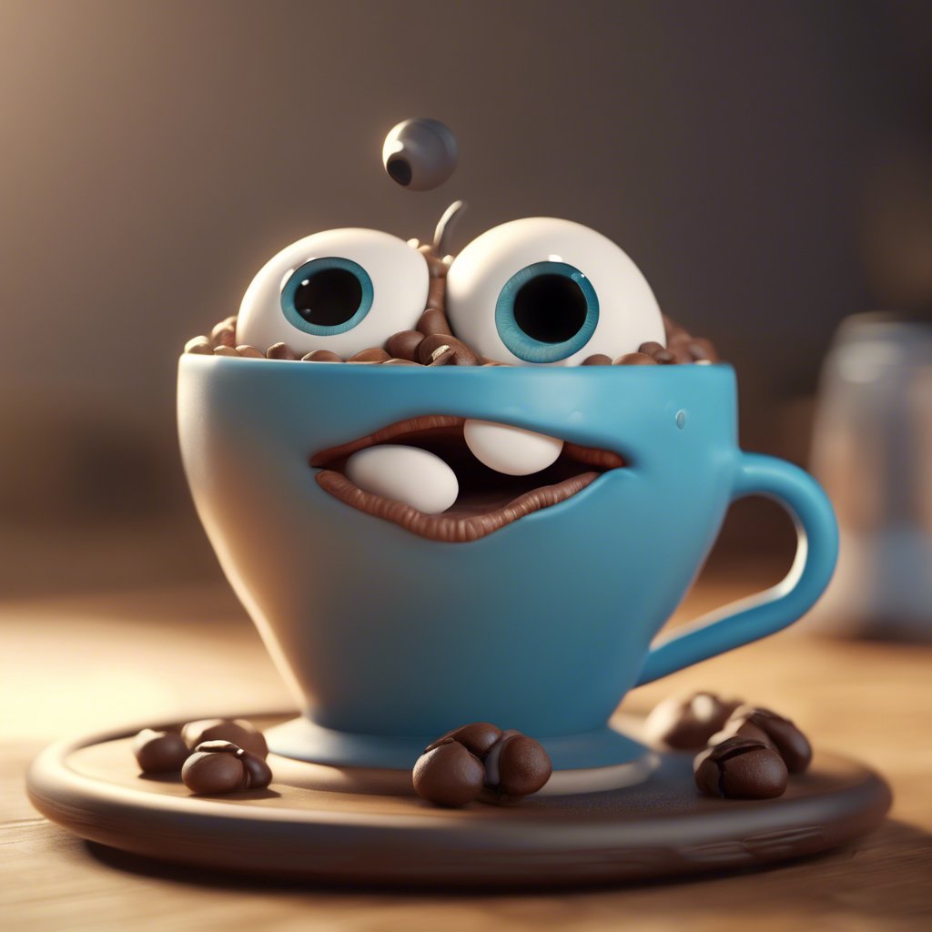 charis_ai's tweet image. If you see this, drop a monster. 

I asked #SDXL for a 3D Coffee Monster &amp;amp; it delivered!    ☕️ 👏

#HUGxStabilityAI