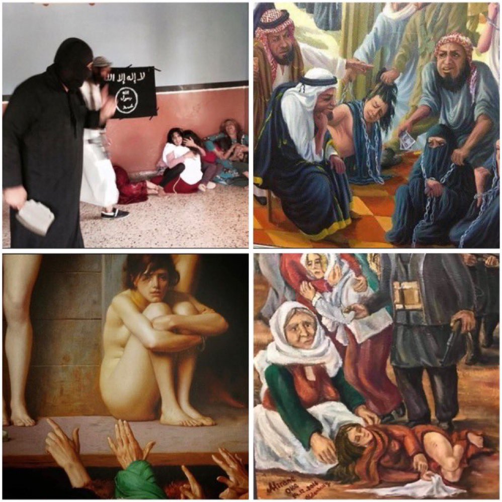 AzatAlsalim's tweet photo. 7000 Yezidi women and children were kidnapped and raped by lSlS.

2703 are still missing since 10 yrs.

10,000 were killed for refusing to convert to lsIam.

Hypocrites marching through streets of Europa saying it’s about humanity,
Their humanity not for Yezidis, but terrorists* https://t.co/zHv5TvYwro