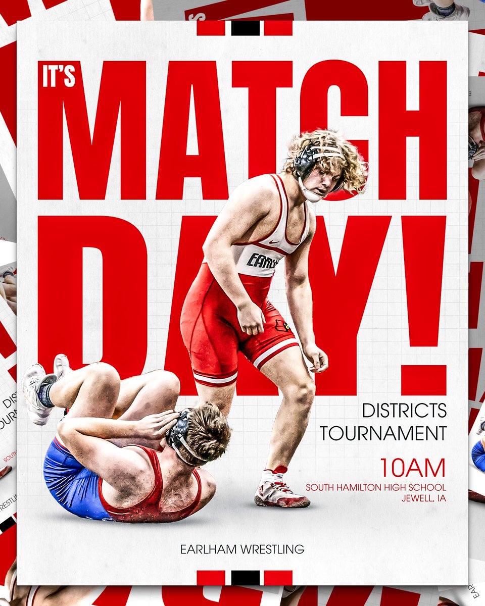 EarlhamWrestle's tweet photo. 🚨Match Day🚨
District Tournament
📍South Hamilton High School, Jewell, IA
⏰ 10AM
#LetItFly https://t.co/lsOeAOBTU4