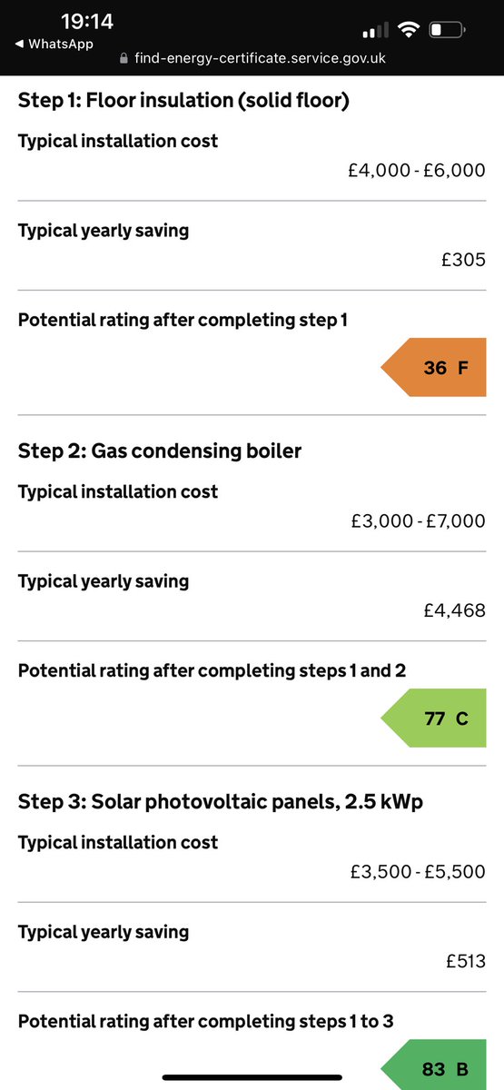 Christ, an EPC issued today for a property we are installing a heat pump in. It currently has no heating. EPC recommends a gas condensing boiler, not a heat pump. When is this changing!?