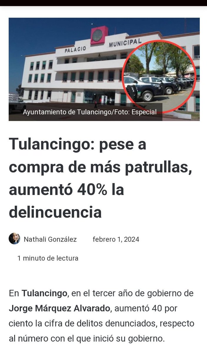 Emma Martínez (@emmamarrt4) on Twitter photo ¡Esta es la herencia del PRI que dejó en Hidalgo: Los delincuentes actúan impunemente en los municipios como Tulancingo en donde todavía gobiernan los corruptos como <a href="/MarquezAJorge/">Jorge Márquez A.</a>.
Lo peor es que no se quieren unir al Mando Coordinado para disminuir la inseguridad ¡Esta es la herencia del PRI que dejó en Hidalgo: Los delincuentes actúan impunemente en los municipios como Tulancingo en donde todavía gobiernan los corruptos como <a href="/MarquezAJorge/">Jorge Márquez A.</a>.
Lo peor es que no se quieren unir al Mando Coordinado para disminuir la inseguridad