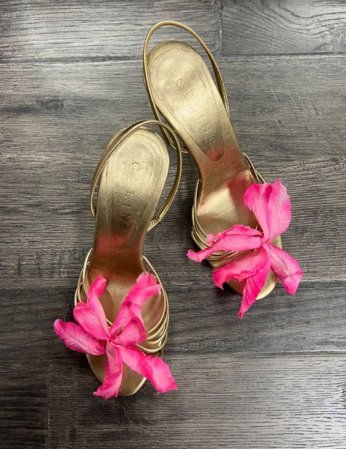 badestoutfit's tweet photo. vintage celine flower sandals ss04 by michael kors https://t.co/3yyiWZYW93