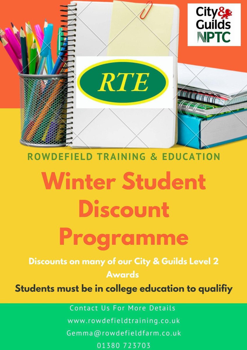 RowdefieldT's tweet photo. As a training centre we know how important it is to have new people getting into the industry so we re launched our Winter Student Discount Spring is fast approaching but there is still time to take advantage of this discount
#students #youngfarmers #yfc #thenextgeneration https://t.co/YcRjLB2jlX