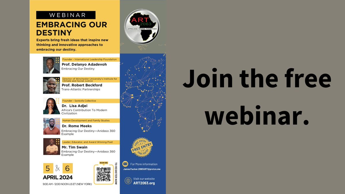 ILFGlobal's tweet photo. Please join the free webinar, "Embracing our Destiny" from 5-6 April. #ilfglobal #art2063 https://t.co/BEMOwr658M