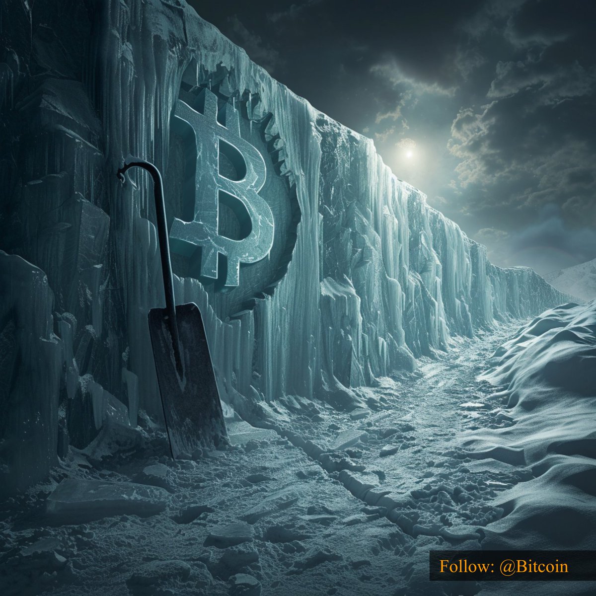 #Bitcoin clears a path through the dense ice wall of traditional currency. 🚀💡 #BitcoinTrailblazer