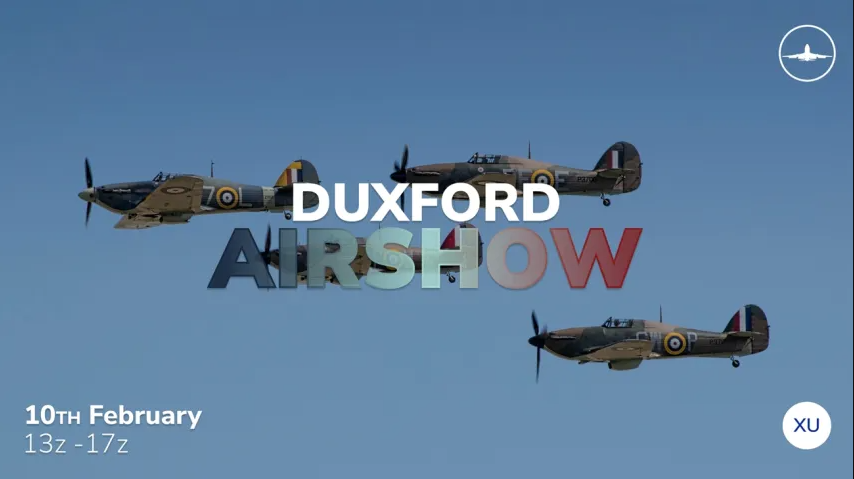 Dear everyone,

The event tomorrow! Do not forget to join Duxford Airshow International SO Event. 

DATE:10 February, 2024, Saturday
TIME: 1300z - 1700z

<a href="/IVAOXU/">IVAO United Kingdom & Ireland</a>