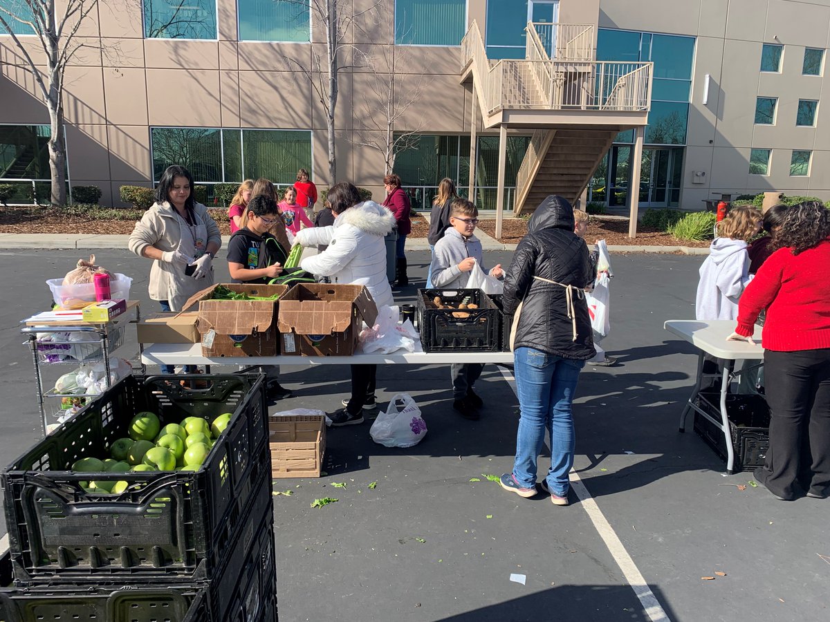 What a beautiful day outside at EPIC for Kids' Farmers Market!  Today we have potatoes, celery, apples and pears!  We appreciate our partnership with Yolo County Food Bank! #gcc_charters
