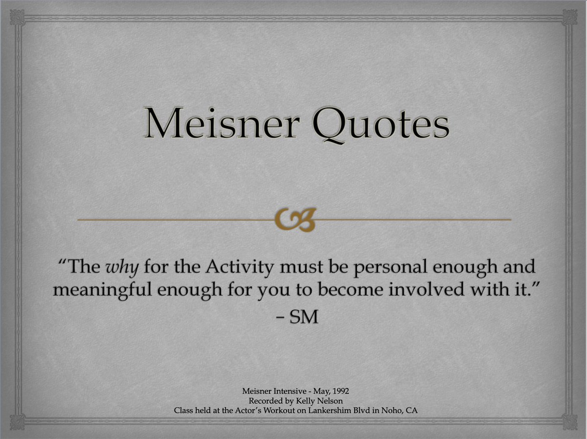 MeisnerActor's tweet photo. #Actor #Meisner #IndependentActivities https://t.co/06QpflFuxU