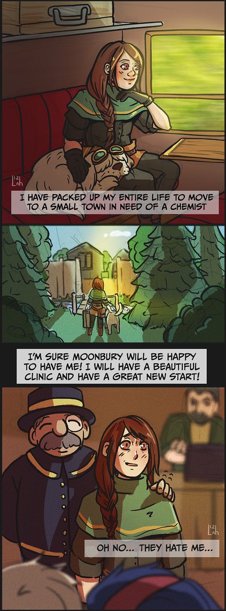 Lizah.PsD - LizahAart on πβοΈ (@lizah_aart) on Twitter photo I love the game Potion Permit, perhaps because I have a lot of empathy for the story of having a strong education, packing up your entire life and arriving to _not what you expected_ .
<a href="/PotionPermit/">Potion Permit</a> I love the game Potion Permit, perhaps because I have a lot of empathy for the story of having a strong education, packing up your entire life and arriving to _not what you expected_ .
<a href="/PotionPermit/">Potion Permit</a>