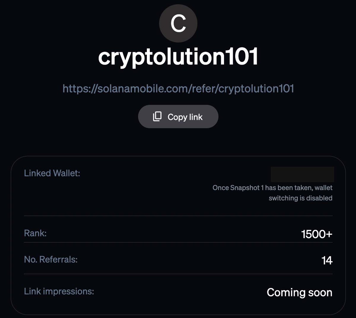 Cryptolution's tweet photo. For @solanamobile next snapshot, I will be choosing 3 new winners for next round of $SOL airdrops. 

1st Place: 2 $SOL
2nd Place: 1 $SOL
3rd Place: 1 $SOL

Use my referral link to be eligible (previous buyers count): https://t.co/3fhUpPQEIK https://t.co/bfGE6u8E3E