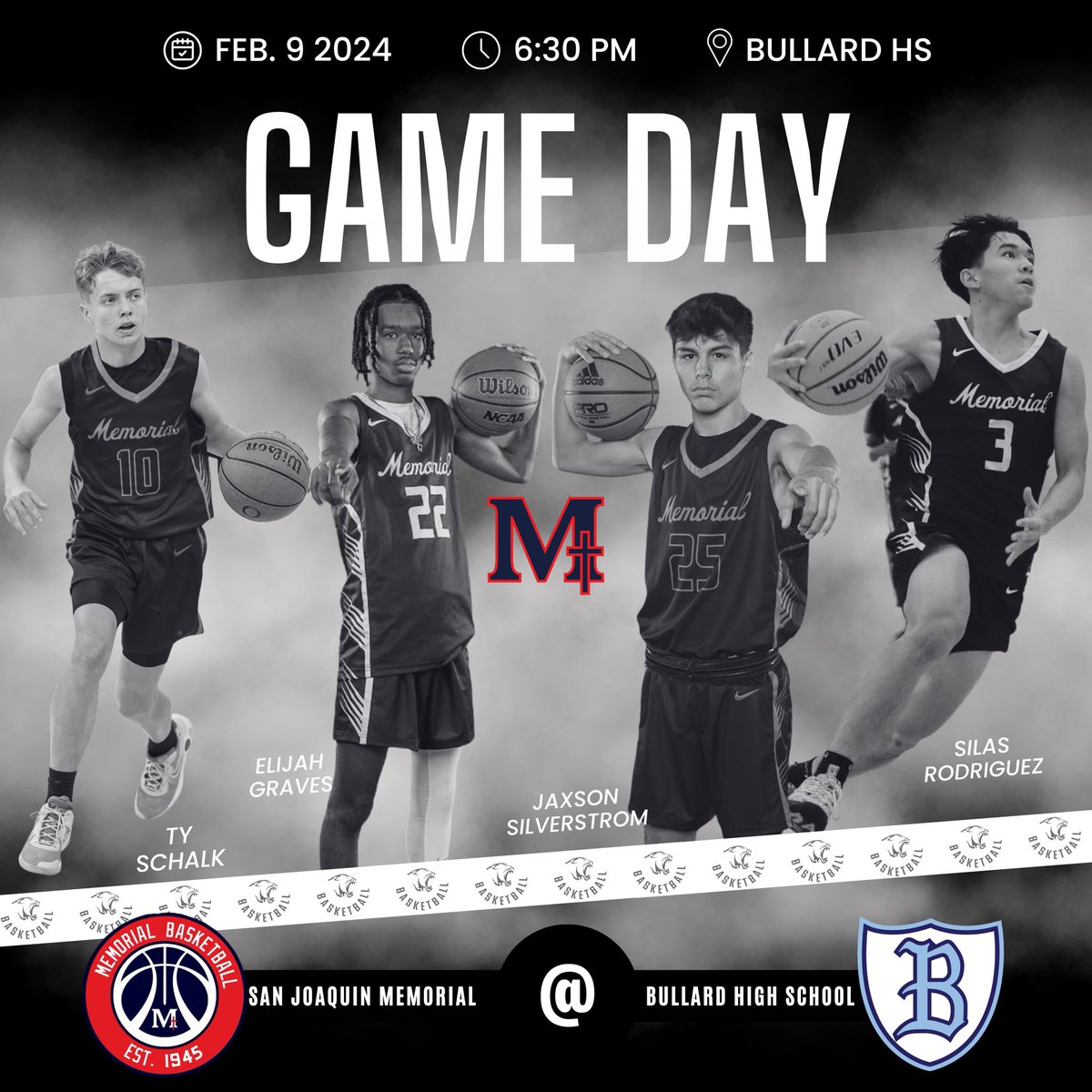 SJM Boys Basketball (@sjmbasketball1) on Twitter photo ⚠️ ‼️🚨  IT’S GAME DAY 🚨‼️⚠️
The Panthers look to seek revenge and finish strong in our 10th and final game of #CMAC League Play, as we travel to Bullard HS tonight at 6:30pm to take on the Knights 🐾
🕡 VARSITY @ 6:30pm
🕔 JV @ 4:45pm
🕞 Frosh @ 3:30pm
🗓️ Friday, Feb. 9th ⚠️ ‼️🚨  IT’S GAME DAY 🚨‼️⚠️
The Panthers look to seek revenge and finish strong in our 10th and final game of #CMAC League Play, as we travel to Bullard HS tonight at 6:30pm to take on the Knights 🐾
🕡 VARSITY @ 6:30pm
🕔 JV @ 4:45pm
🕞 Frosh @ 3:30pm
🗓️ Friday, Feb. 9th