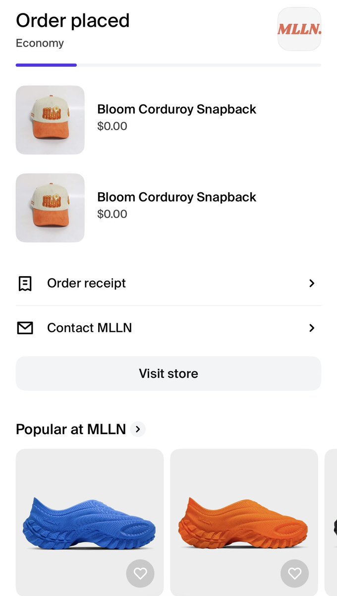 willneverstops's tweet photo. Pretty dope surprise drop (FREE) for holders of @MLLN_io . Can claim whether you already redeemed a pair of Protas or waiting for a future shoe. The quality on this hat looks 👌 Can’t wait to rock it with my 🍊 Protas. https://t.co/mKx0eG8T9w