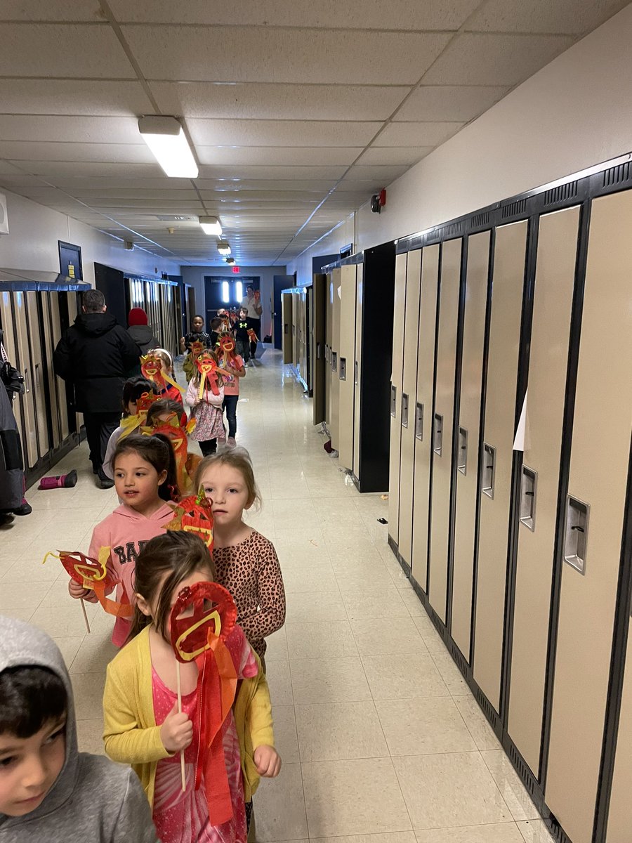 Learning about Lunar New Year and the year of the dragon. The Ss were so proud of their creativity that we decided to do a little parade. 🐉