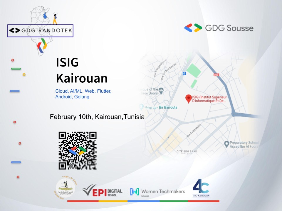Pack  your bags and lace up your boots because #GDGRandotek is venturing into  Kairouan Today, for a tech exploration like never before! 
#web #cloud #flutter #android #AI <a href="/googledevs/">Google for Developers</a>
 #gdg #gdgrandotek #gdgsousse <a href="/wtm_sousse/">Women Techmakers Sousse</a> @Nour_BOUAYADI  <a href="/BarisYesugey/">Baris Yesugey</a>