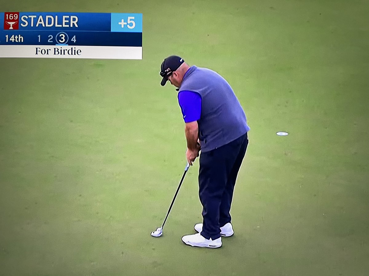 CPowers14's tweet photo. First you go left hand low

Then you go claw 

Then you go belly putter 

Then you say fuck it. I’m switching sides. https://t.co/ChjXTlb1X5