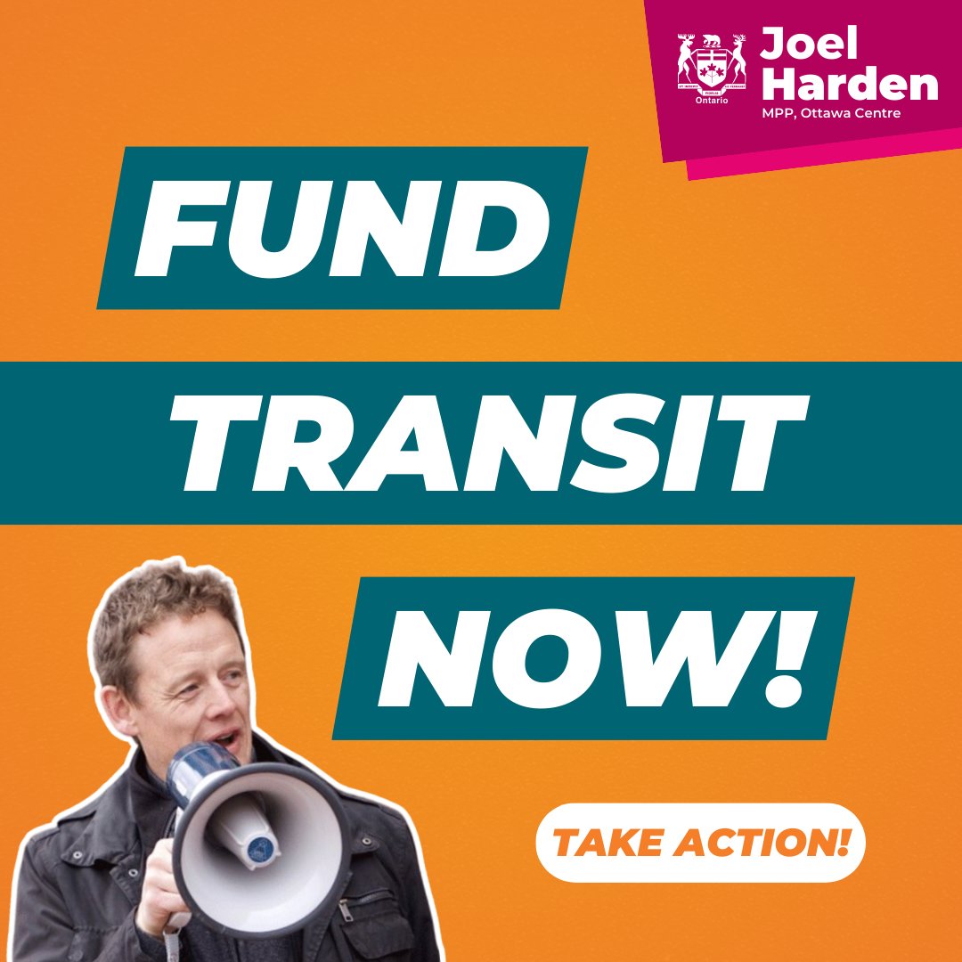 You deserve public transit that gets you where you need to go on time.

No more service cuts, fare hikes or busses that don't show.

Agree? Sign our petition and demand Doug Ford fund transit like it matters: joelhardenmpp.ca/fund_transit_n…   #TransitMatters #FundTransit