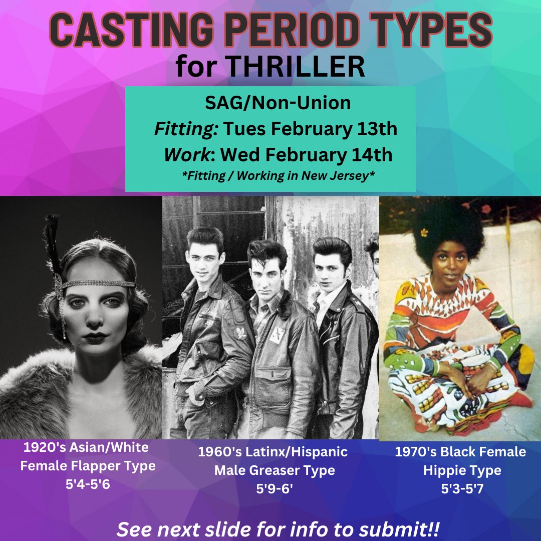 dmwaldron's tweet image. Casting call for TV series, THRILLER. Follow the instructions on how to submit. #waldroncasting #thriller #extrascasting
