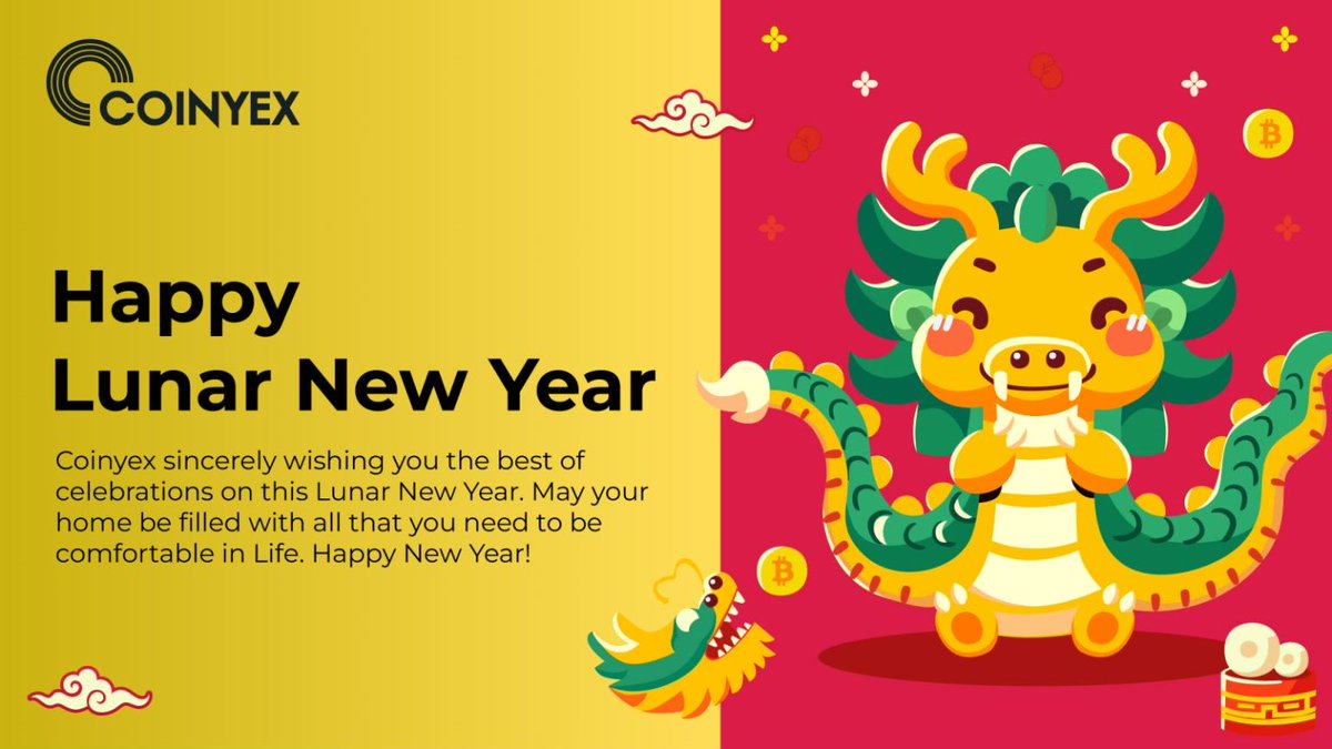 Coinyex_com's tweet image. Wishing you a magnificent Year of the Dragon filled with prosperity, good health, and abundant happiness! May your dreams take flight and your aspirations reach new heights. Happy Chinese New Year! 🎇🐲 #CNY2024 #YearOfTheDragon

#TUXC