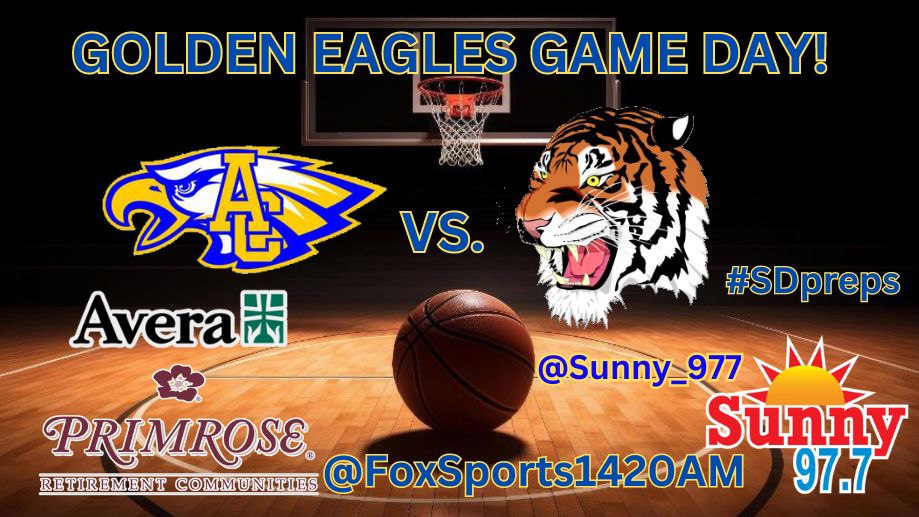 GOLDEN EAGLES GAME DAY! #SDpreps
BBB: <a href="/aceaglesbb/">Aberdeen Central Boys Basketball</a> vs. Huron 
📹ow.ly/7Iqz50QySqJ
🎙️Matt McClure 
📻 ow.ly/A9zl50QySqH