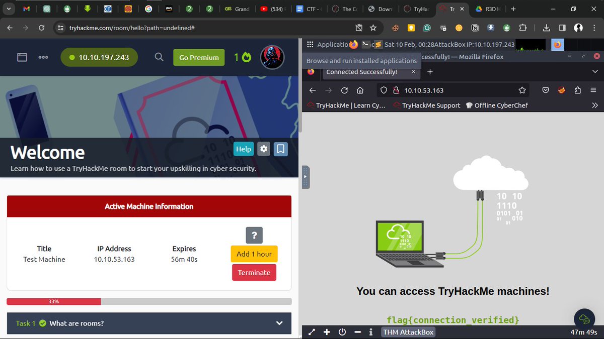 th3se3k3r's tweet photo. Welcome - I have just completed this room! Check it out:
Day1 of #100Days_of_Ctf_Challange
@WeSafeNet
#safeNet_Challenge
#CyberSecurity
https://t.co/SzRfYOoxgh #tryhackme #tutorial #hello via @tryhackme https://t.co/koTJ4XlUmC