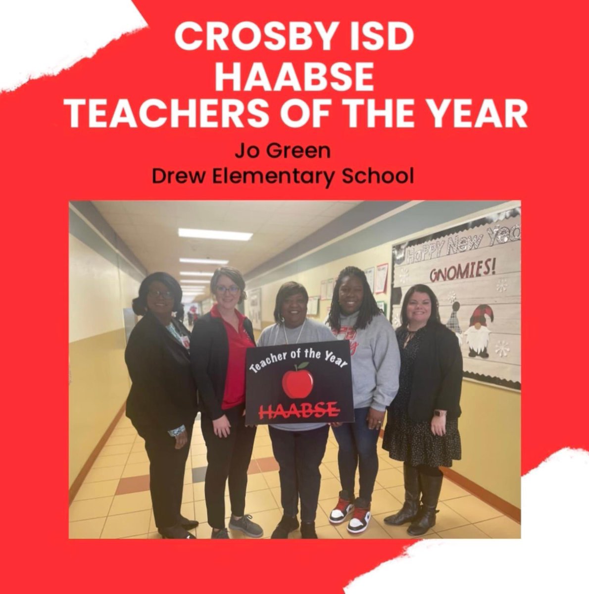 Congratulations to Mrs. Green, Houston Area Alliance of Black School Educators Teacher of the Year!  Your hard work and dedication are what makes our school great! #movingforward <a href="/CrosbyISD/">Crosby ISD</a>  <a href="/HAABSE3/">HAABSE</a>