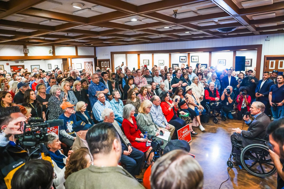 GregAbbott_TX's tweet photo. Marc @LaHood4Texas is the conservative champion Texans in House District 121 deserve.

Proud to join Marc on the campaign trail in San Antonio today. 

Together, we’ll secure our border and keep Texas RED. https://t.co/LswfQAmw0o